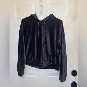 Velour Cropped Sweat shirt